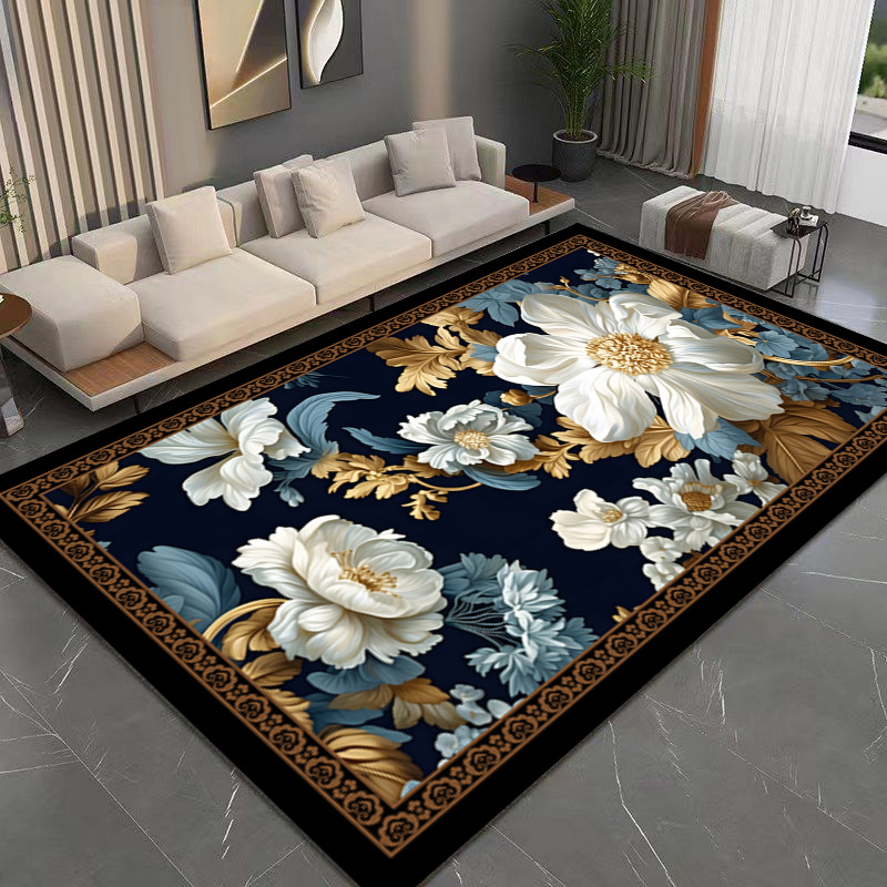 Cross-Border Crystal Velvet New Chinese Style 3D Wohnzimmer Sofa Couchtisch Schlafzimmer Fleckenabweisender Teppich_voghion.com
