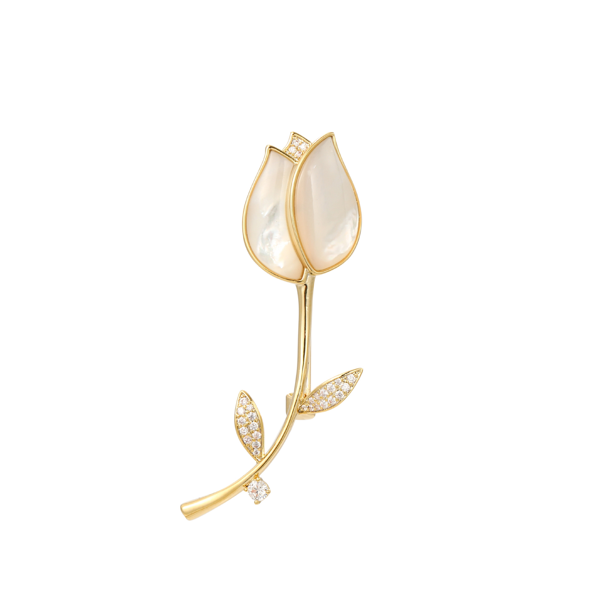 Elegant Blume Kupfer Frau Broschen display picture 3