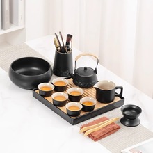 高档功夫茶具套装家用2025新款中式简约陶瓷茶壶茶杯盖碗茶盘整套