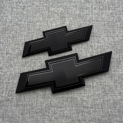 Applicable to Chevrolet Cruze Models 17-22, Front and Rear Cross Logo Replacement, Blackened Car Emblem (Car logo) - front-label-back-label-all-black