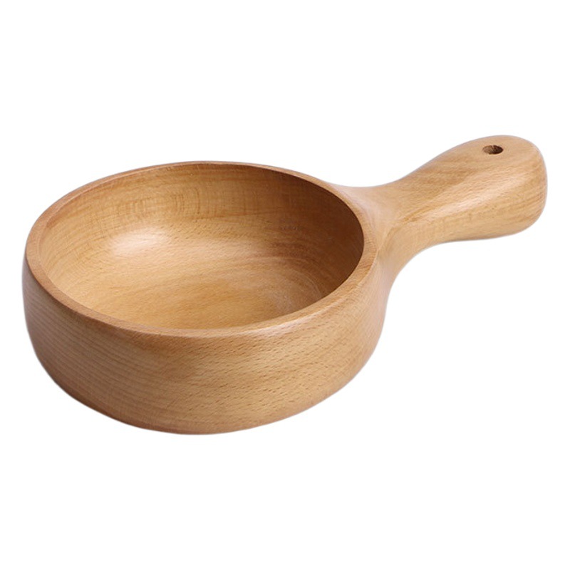 Tazón de fuente de madera entera del cuenco de La Haya creativa japonesa y coreana del color sólido con la mano