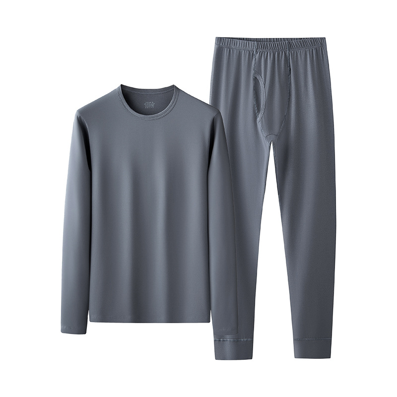 [Agregue fertilizante y aumente] Conjunto de ropa interior térmica para hombres de otoño e invierno modal de algodón transfronterizo, conjunto de pantalones largos de otoño fino