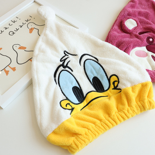 Children's dry hair cap  new thickened coral velvet cartoon baby shower cap for men and women Baotou dry hair absorbent towel