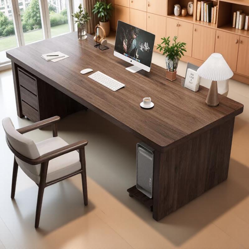 Solid Wood Office Desk, Boss Desk, Simple Modern General Manager Desk, Executive Desk, Home Desk, Office Computer Desk