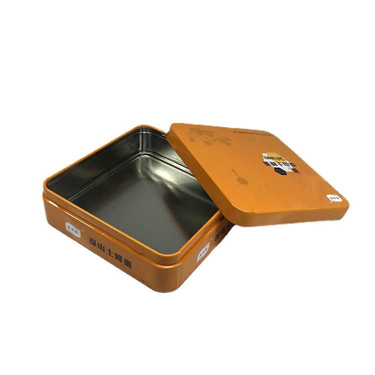 Caja metálica cuadrada para regalos de hojalata image 6