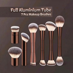 Cross-Border New Product 7 Double-Headed Makeup Brushes Makeup Set Multi-Functional Double-Headed Makeup Brush Loose Powder Brush Foundation Brush