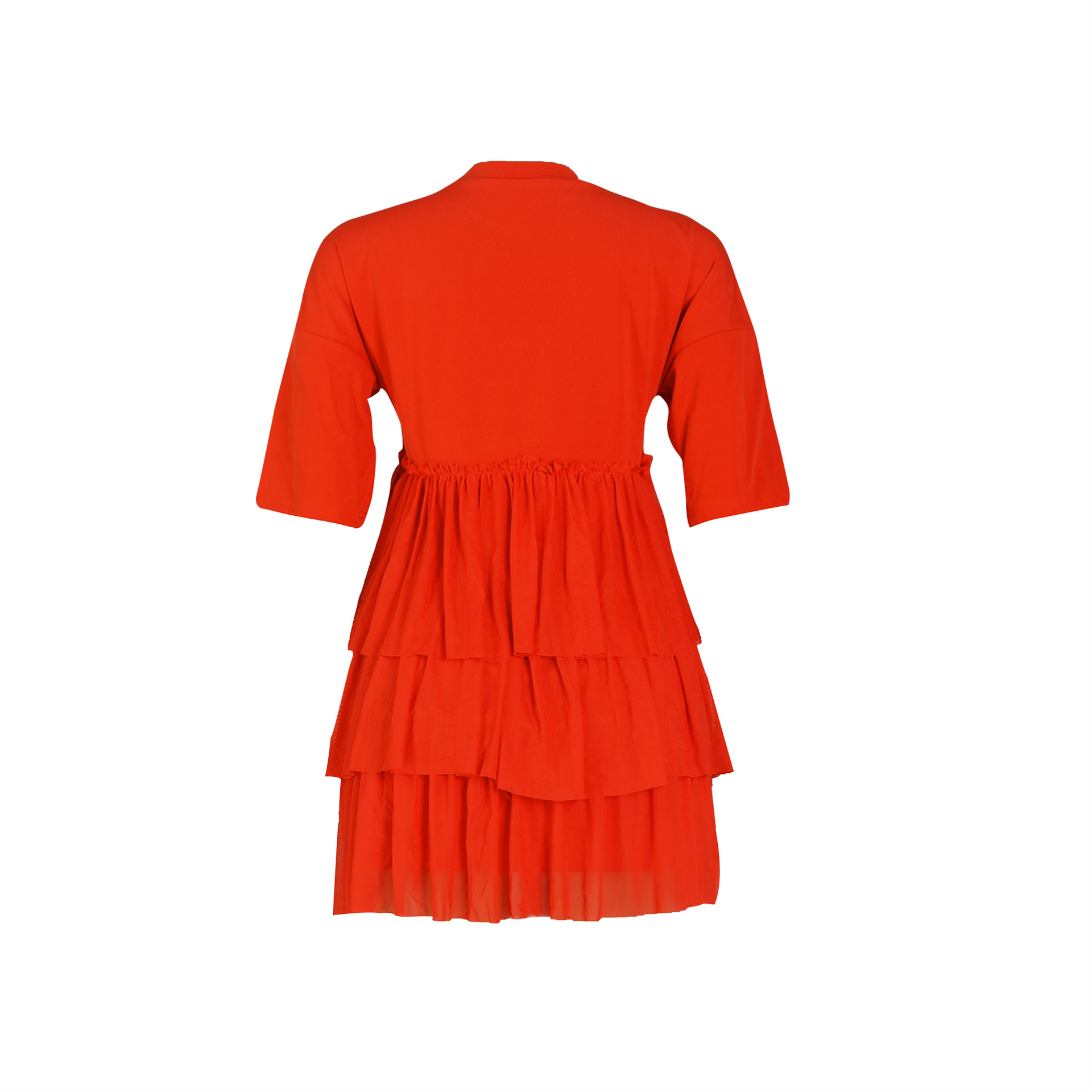 Women Clothing Printed Tiered Dress Mesh Dress T shirt Dress Summer