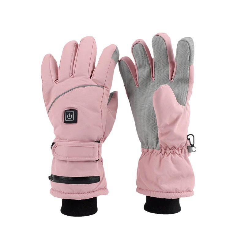 Winter travel gloves, red keep warm ski set, wholesale