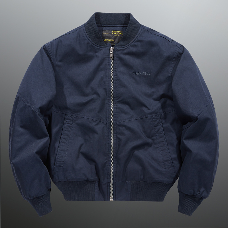 Men's Clothing Thick cotton bomber jacket men's autumn and winter loose large size men's baseball jacket casual cotton clothing_viptrois.com