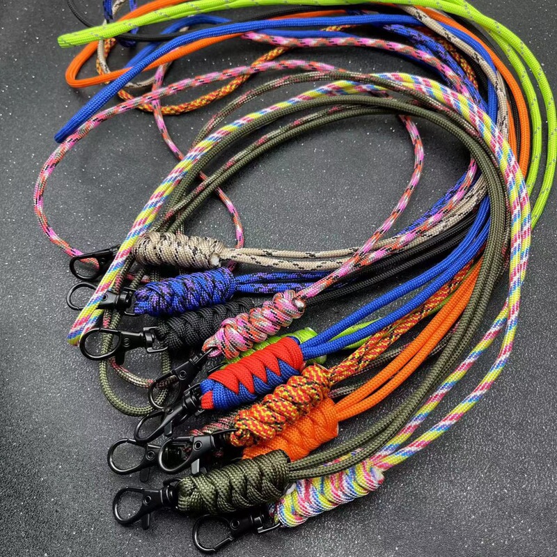 Wholesale New Lanyard Id Card License Plate Hanging Chest Hanging Neck Rope Creative Hand-Woven Paracord Multifunctional Key Rope Wholesale New Lanyard Id Card License Plate Hanging Chest Hanging Neck Rope Creative Hand-Woven Paracord Multifunctional Key Rope