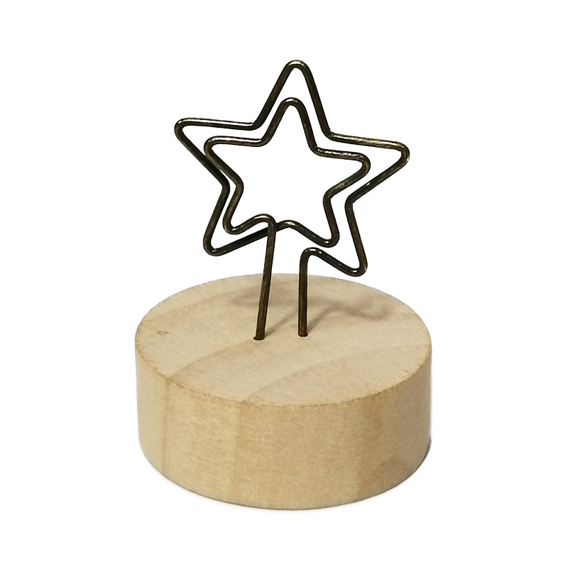 Creativo lindo Mensaje de madera titular de escritorio vertical nota mensaje clip de fotos escritorio vertical titular de la tarjeta de visita Decoración