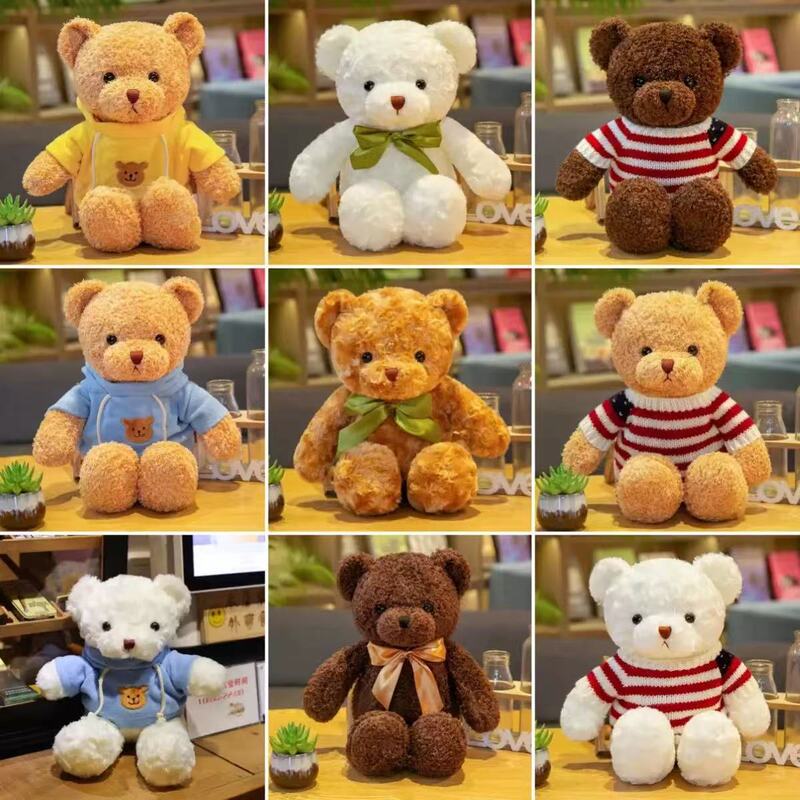 Sweater Bear Doll Plush Toy Wholesale Teddy Bear Doll Rag Doll Birthday Gift Gift Dropshipping Sweater Bear Doll Plush Toy Wholesale Teddy Bear Doll Rag Doll Birthday Gift Gift Dropshipping