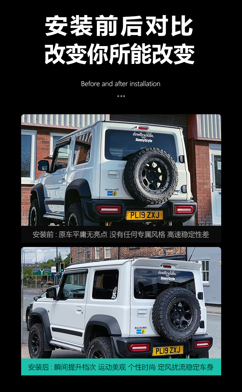 Applicable to the new Jimny modified tail 2019-24 new Jimny JB64/JB74 tail