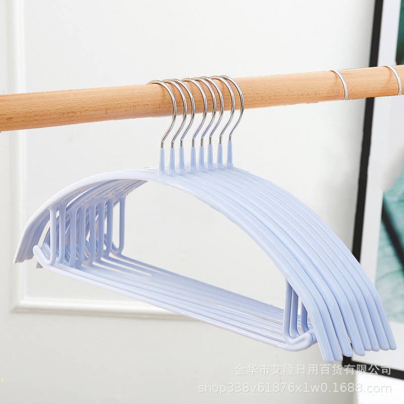 Percha recubierta de plástico semicírculo Nordic blue