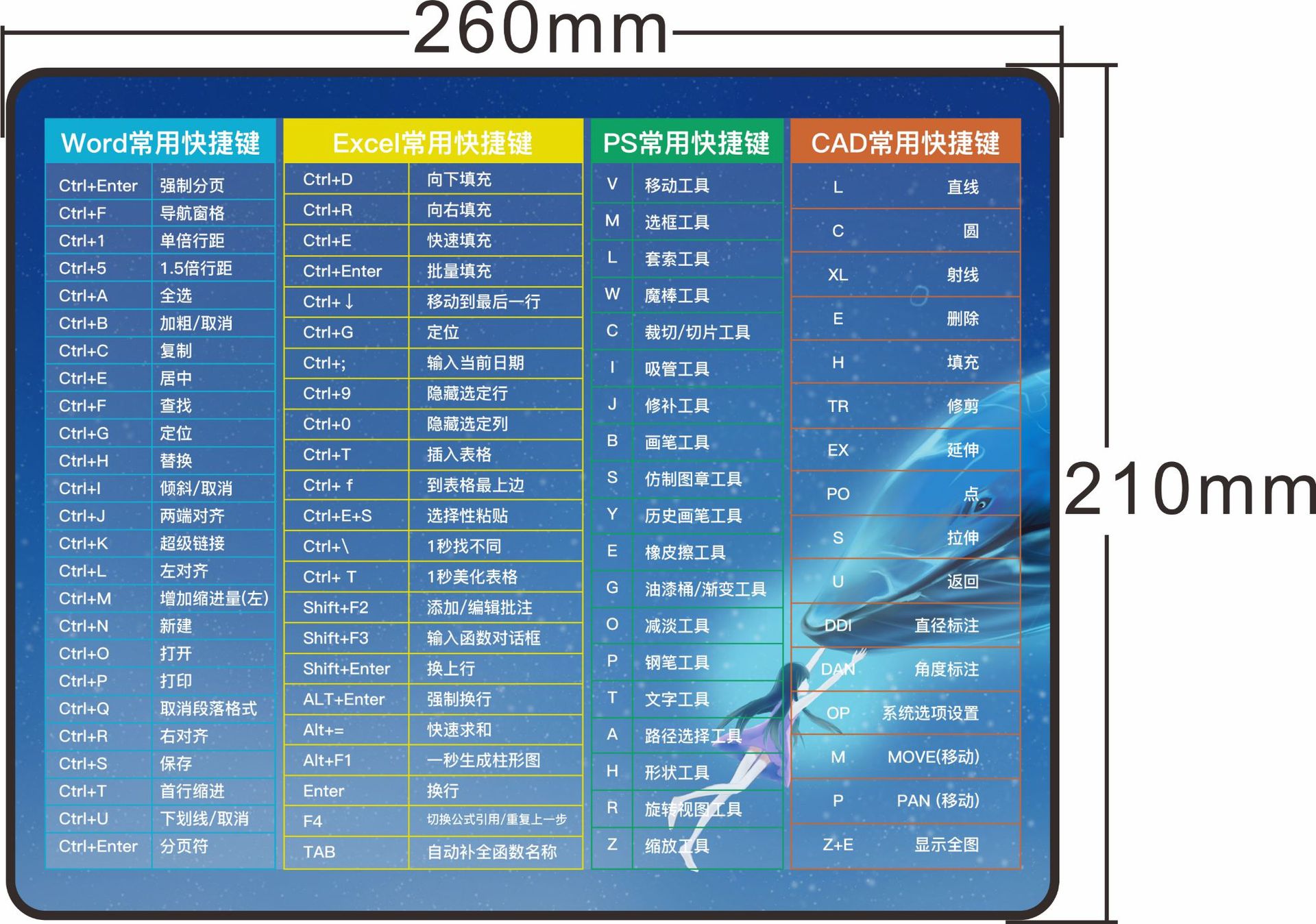 260*210MM Ballena