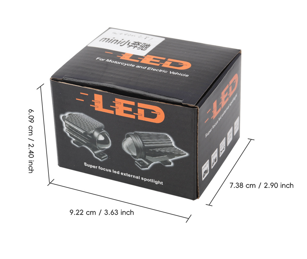 High-Brightness Motorcycle Led White-Yellow Flashing Red Devil Eye Spotlight Electric Vehicle High and Low Beam Paving Headlight Spotlight