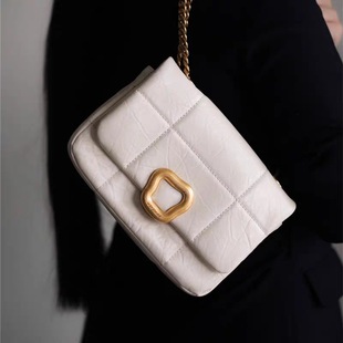 Acrylic leather shoulder bag, chain, one-shoulder bag