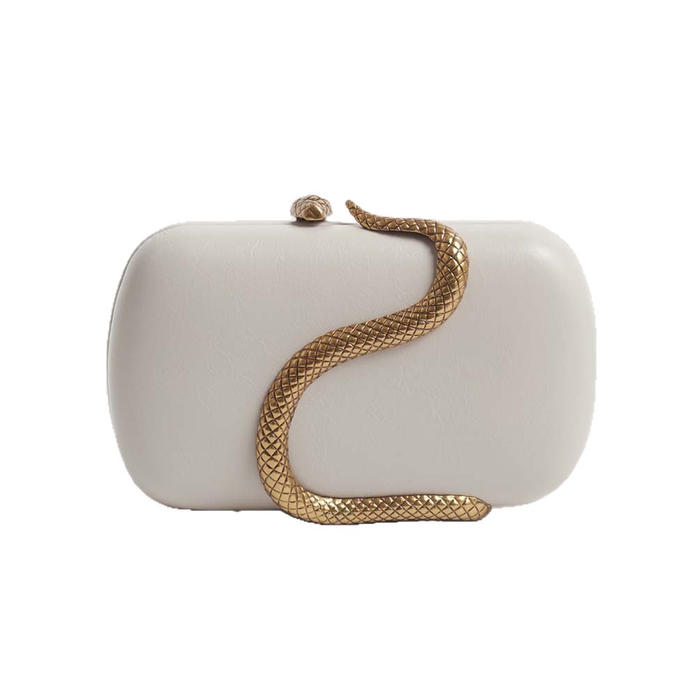 Comercio exterior directo transfronterizo lujo ligero bolso de cena damas bolso de mano PU bolso de serpiente estilo de moda bolso de noche de hombro