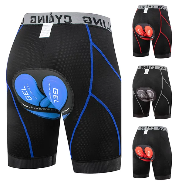 Cross-Border Cycling Shorts for Men and Women Thickened Silicone Cushion Breathable High Elastic Mountain Road Cycling Pants