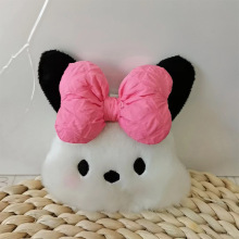 小红书同款毛绒帕恰狗头挂件蝴蝶结diy公仔玩偶儿童书包玩具挂饰
