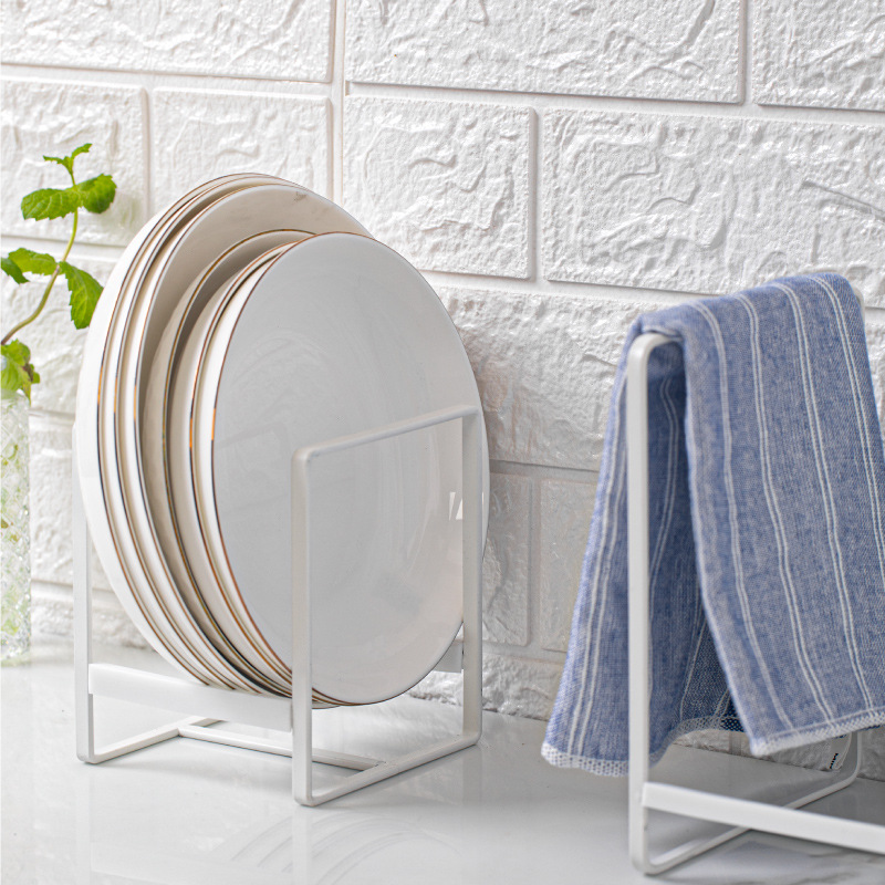 Estante de drenaje de plato de cocina de hierro suministros de cocina estante de filtro de agua Placa de rack de almacenamiento de vajilla para el hogar rack de almacenamiento