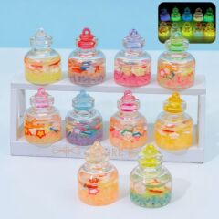 大号双色夜光星星许愿瓶阿拉瓶 diy手机链配饰钥匙扣挂件饰品配件
