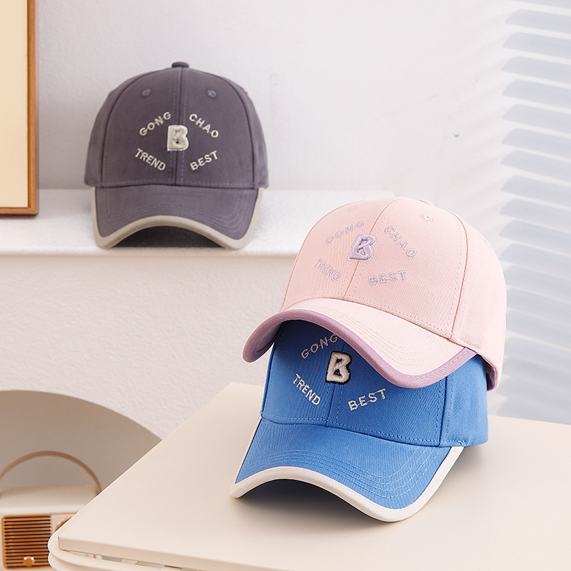 Gorra de béisbol para niños Primavera y otoño 2025 nuevo sombrero de todo fósforo para niños letras bordadas de algodón puro calle sombrero de todo fósforo hombre