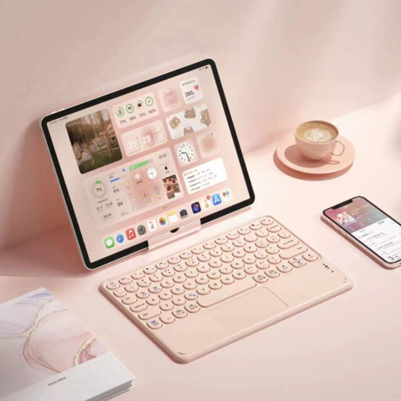 Bluetooth Keyboard Silent Magic Keyboard Mobile Phone Tablet Universal Mouse Suitable for Apple iPad Android Notebook