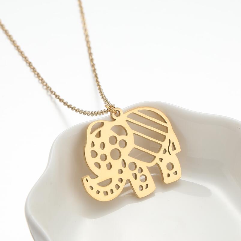201 Stainless Steel Pendant Material Pendant Necklace Classification Wholesale Jewelry Simple Style Fox Snake Elephant 201 Stainless Steel 18K Gold Plated Plating Hollow Out Stainless Steel Necklaces