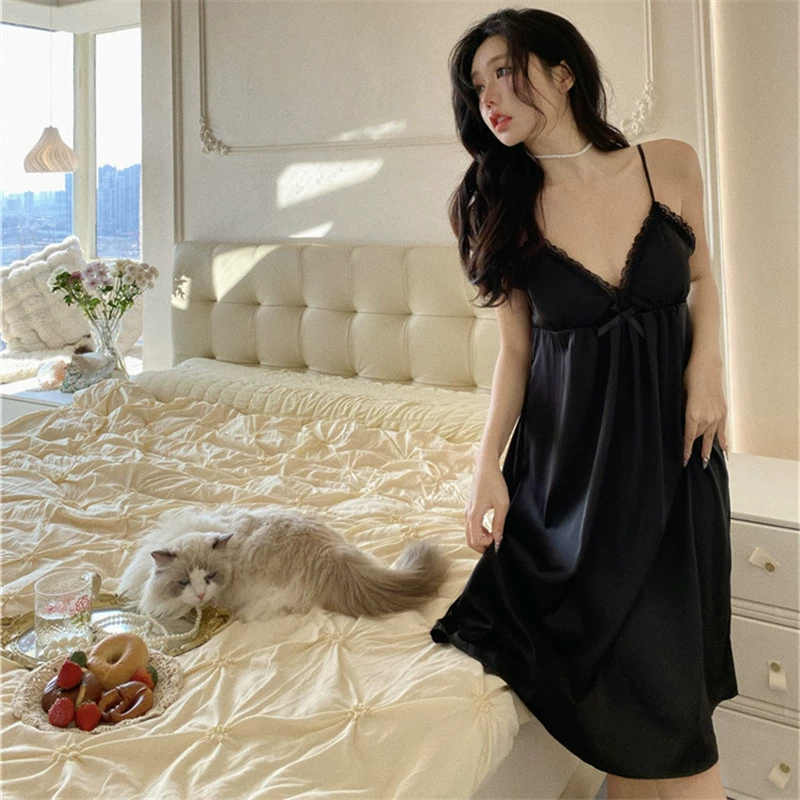 Summer silk sexy pijama, lifting effect, loose fit, french style, oversize