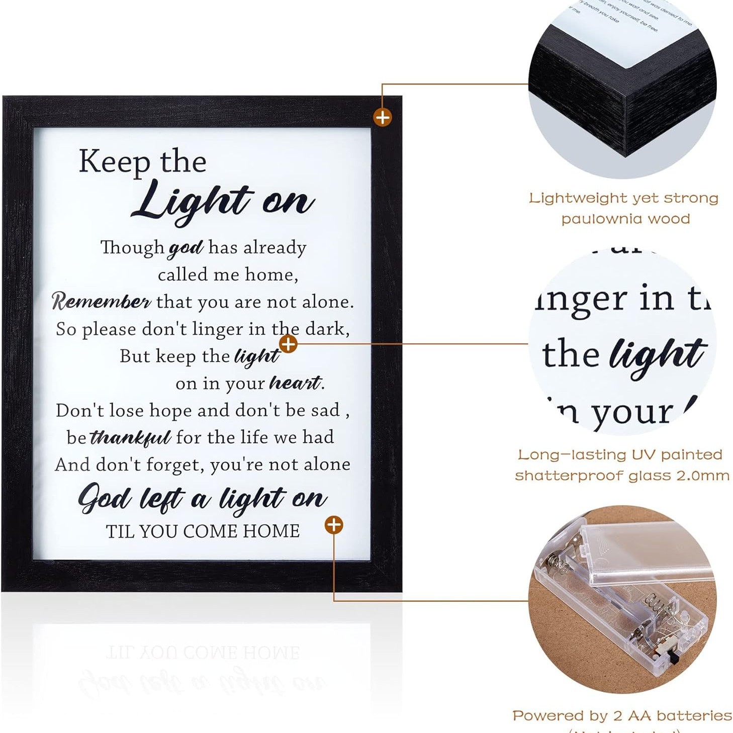 Decoración de escritorio creativa marco de fotos luminoso con Marco de imagen ligero decoración de luz de noche MARCO DE REGALO brillante