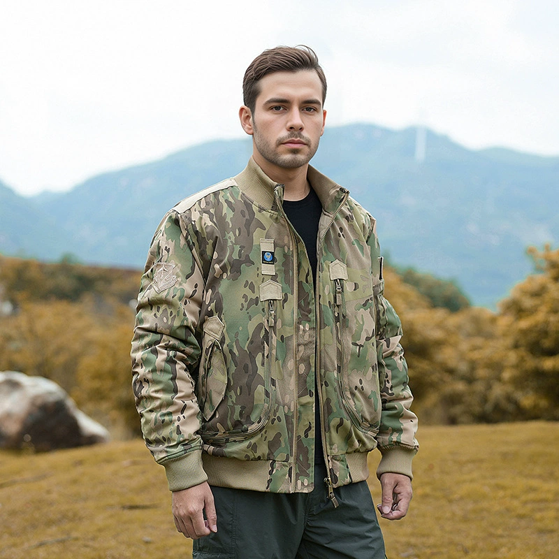 Quilted baseball jacket, tactics uniform, increased thickness