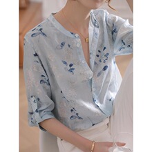 V 20194 Printed Short Sleeve Shirt ӡ������ �羳��Ӧ����