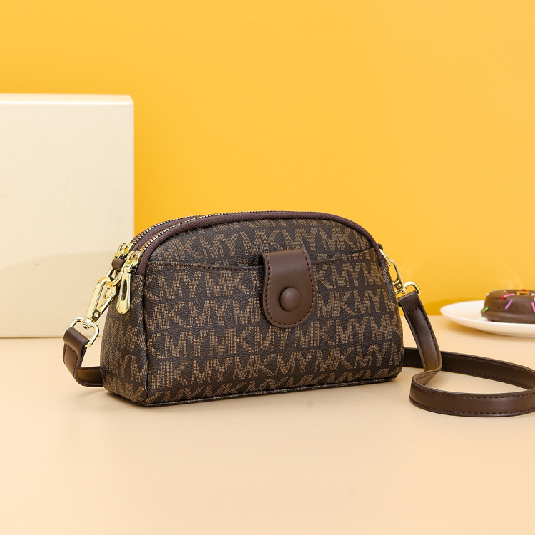 Nischendesign, neue Damentasche, weiche Leder-Clutch, bedruckte Buchstaben, Damen-Geldbörse, trendige Muscheltasche, Schulter-Umhängetasche_voghion.com