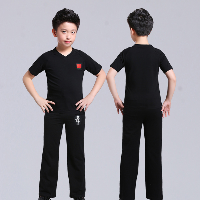 924 short sleeve black + Dance word trousers Black