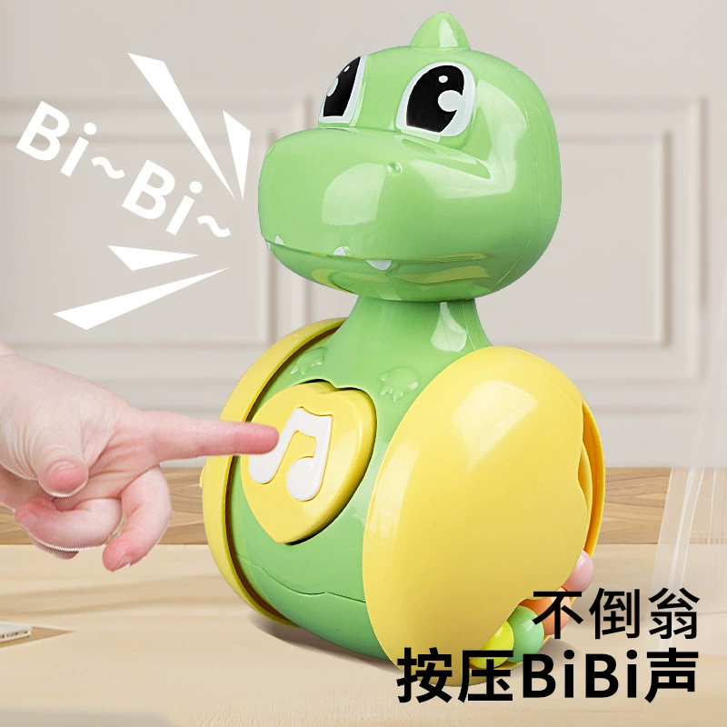 Игрушка для ползания, динозавр, нестабильная игрушка-неваляшка, 0-6-9 месяцев, раннее развитие, 0-3 года
