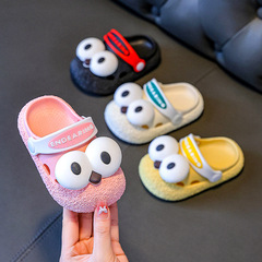新しいベビーチャンキーシューズ男の子厚底滑り止めかわいい大きな目子供包頭ビーチサンダル夏の女の子