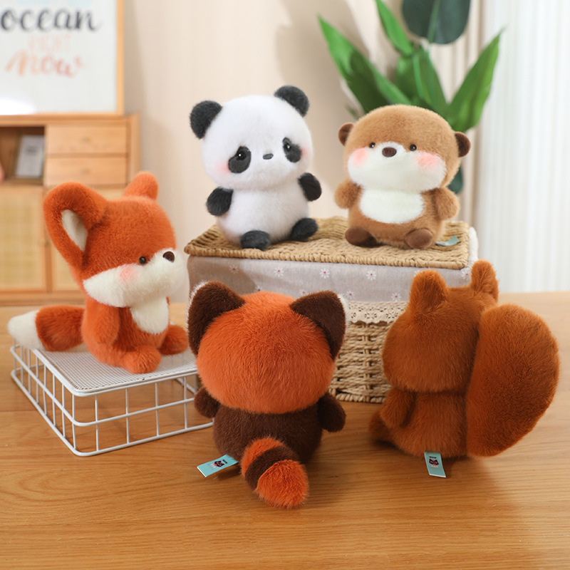 Nutria creativa, conejito, mesa, aprendizaje, compañero, muñeca, mini muñeca, juguete de peluche, muñeca West Highland