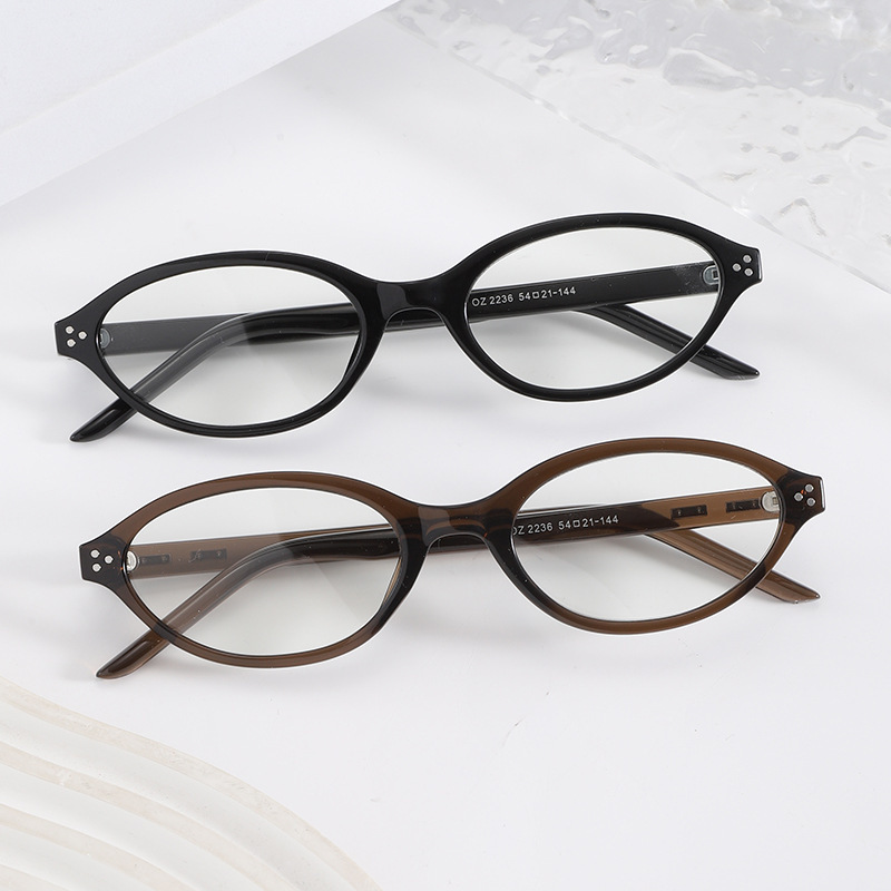 New Small Oval Frame Glasses for Women, Fashionable Retro Plain Cat-Eye Eyeglass Frames for Women 2236 New Small Oval Frame Glasses for Women, Fashionable Retro Plain Cat-Eye Eyeglass Frames for Women 2236