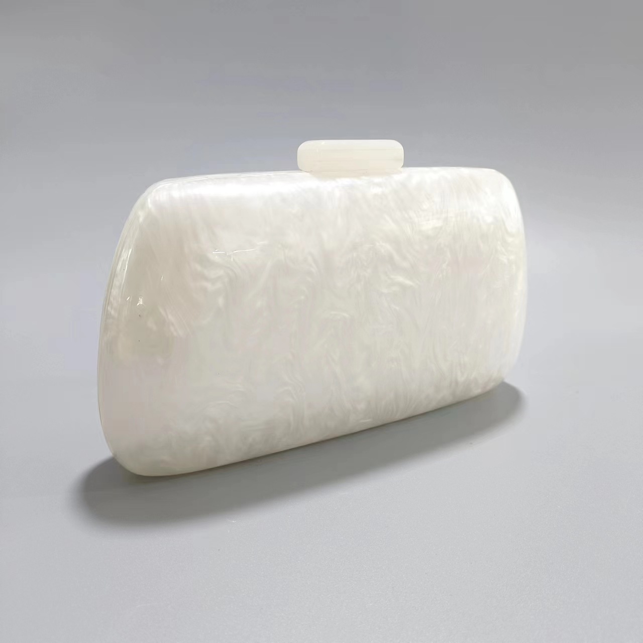 Elegante pochette da sera in acrilico – Borsa a tracolla versatile con catena staccabile per matrimoni e feste (albicocca)_voghion.com