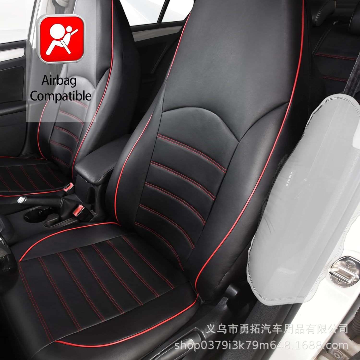 Cross-Border Hot-Selling Pu Double-Needle High-Back Leather Car Seat Cover Amazon Temu Mercado Libre Mexico