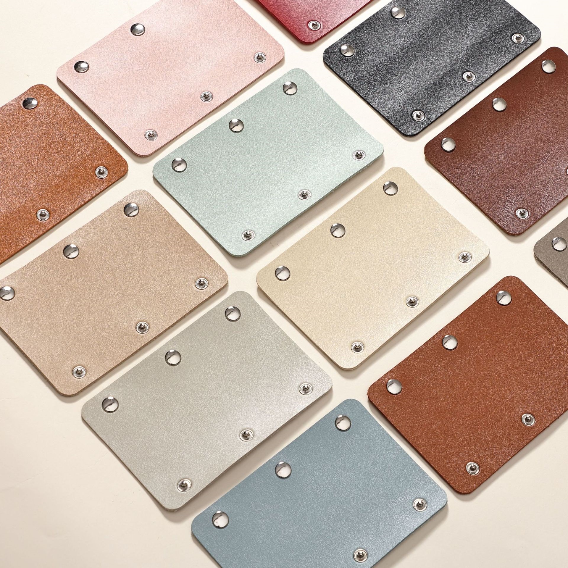 Fine-Grained Leather Protective Cover with Fixed Buckle for Luggage and Handbags, Shopping Tote Bag Handle, Handbag Accessories