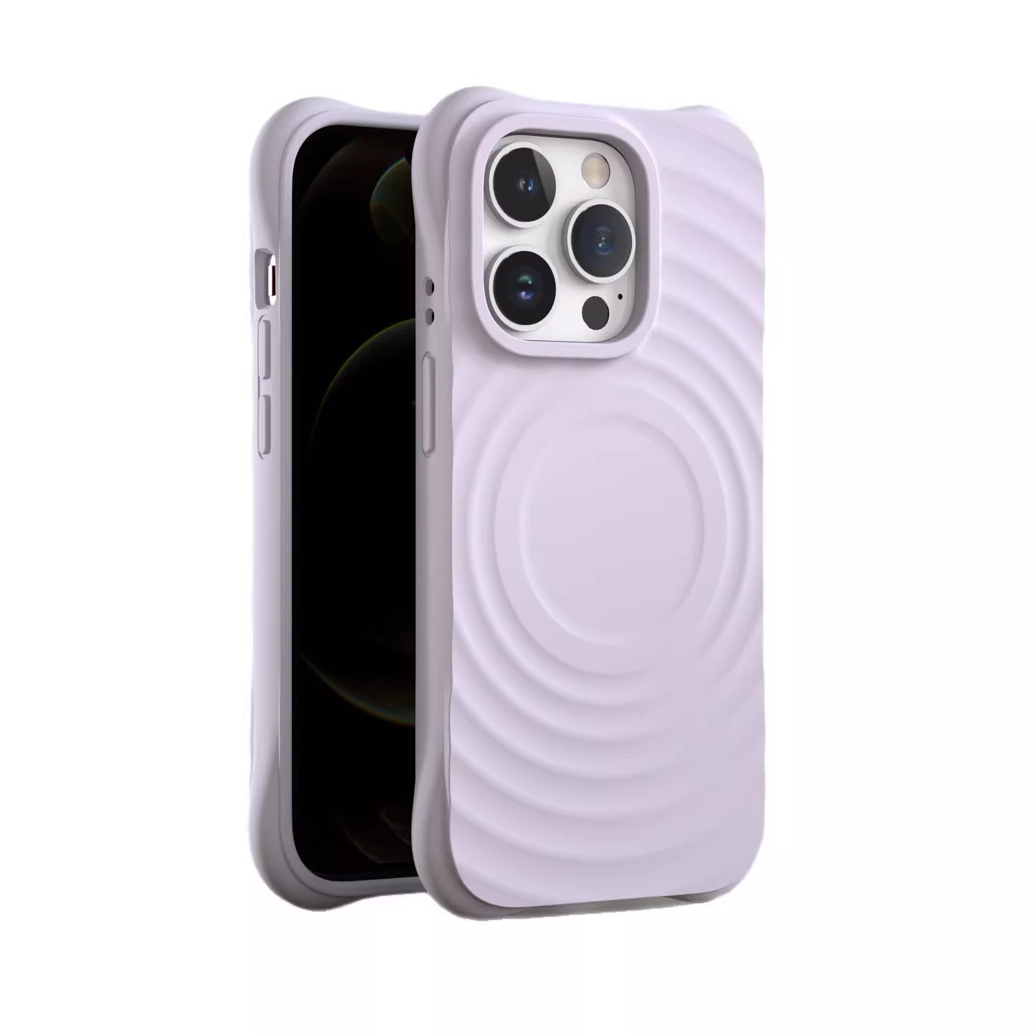 Suitable For Fruit Full-cover Phone Case, New Silicone IPhone 16 Pro Wave Magnetic 17 Air Simple Ins Style_voghion.com