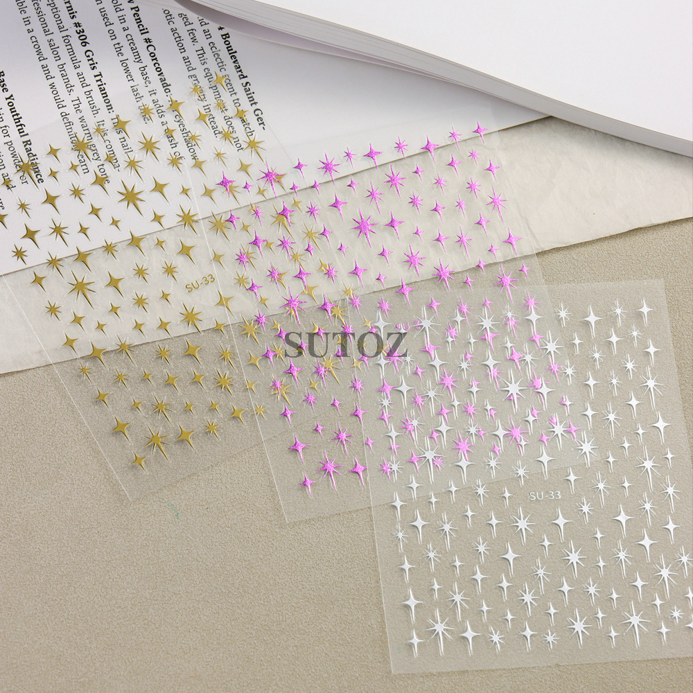 Modern Style Four Eight-Pointed Stars Plastic Nail Decoration Accessories 1 Piece display picture 11