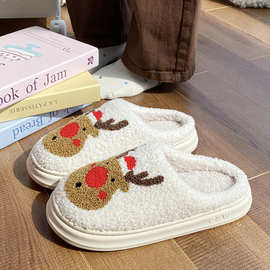 棉拖鞋女士ins冬季室内家居情侣2024新款可爱毛毛绒拖鞋外穿秋冬