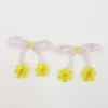With bow, yellow, flowered