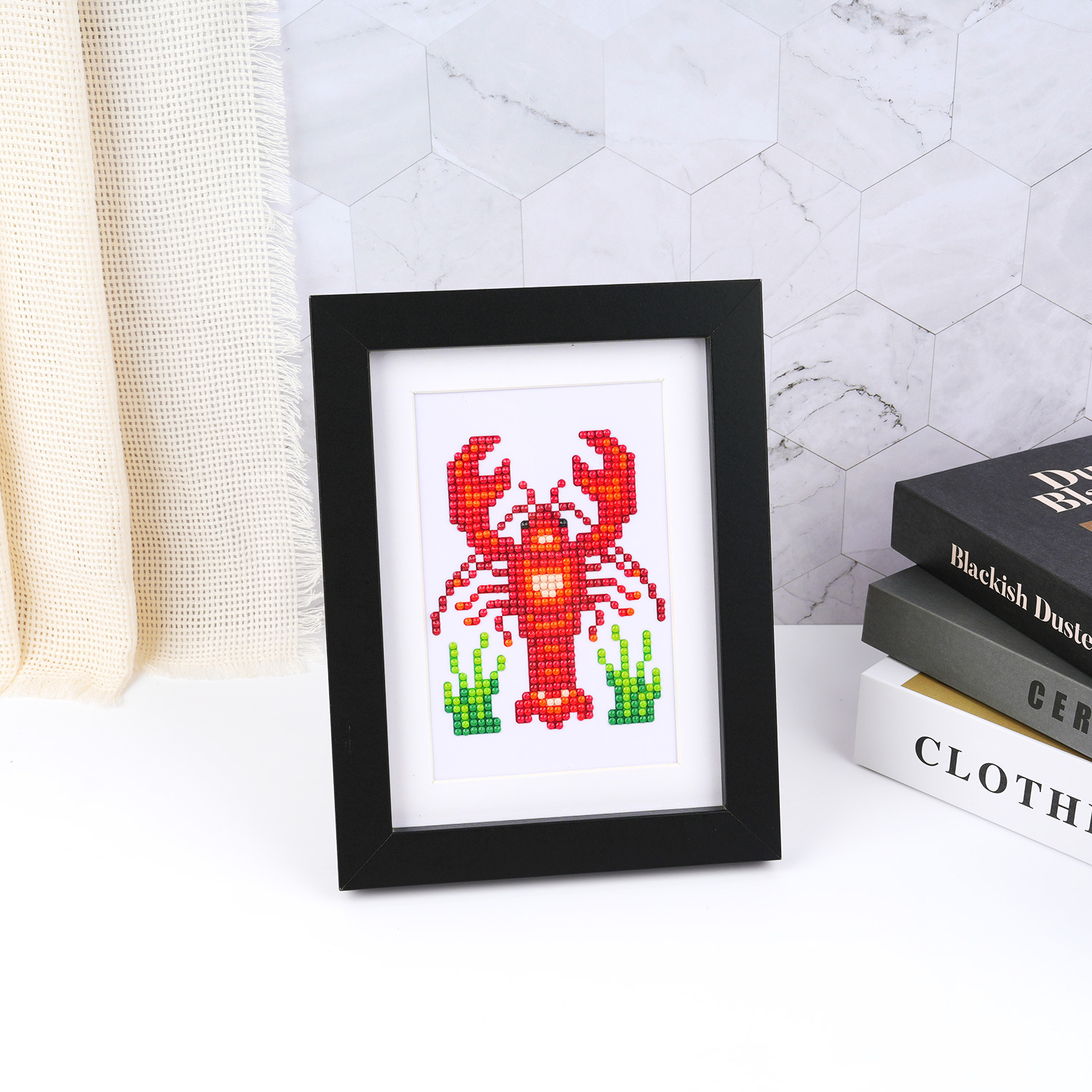 Ventas transfronterizas calientes de 5D Diamante DIY 5 * 7 pulgadas marco de dibujo de dibujos animados de cangrejo marino serie de dibujos animados pintura decorativa