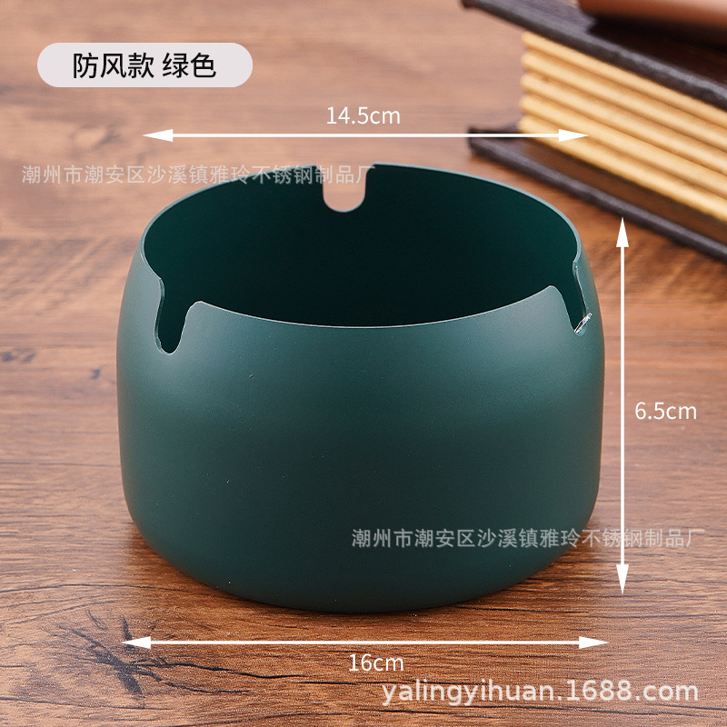 Cenicero de acero inoxidable dorado grueso, resistente y elegante, ideal para bar o cafetería, venta directa de fábrica