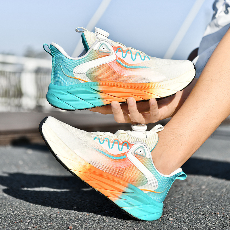 New 2025 Couples Rotary Buckle Sports Training Running Shoes Men's and Women's Marathon Champion Training Shoes Physical Test sneaker New 2025 Couples Rotary Buckle Sports Training Running Shoes Men's and Women's Marathon Champion Training Shoes Physical Test sneaker