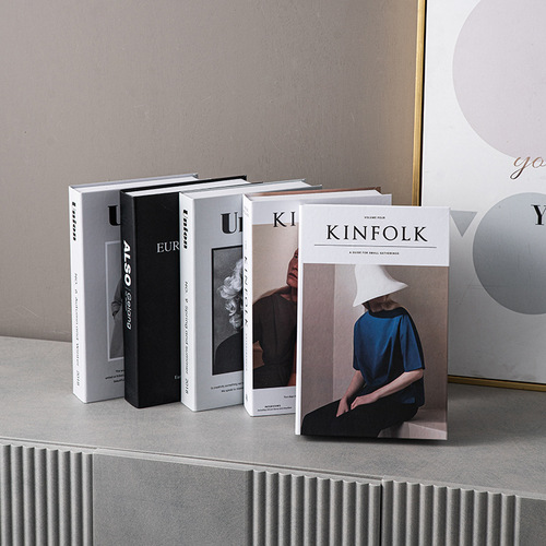 Modern Minimalist Art Fake Book Simulation Book Decorative Accent for Living Room, Office, Study, Entrance Hall
